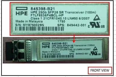 849442-001 - SPS-Transceiver 25Gb SFP28 SR (100m) | Inside Systems A/S
